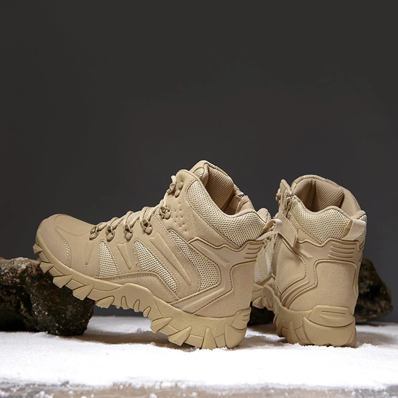 Men's Waterproof Hiking Boots Lightweight Breathable Combat Boots Outdoor Jungle Work Boots