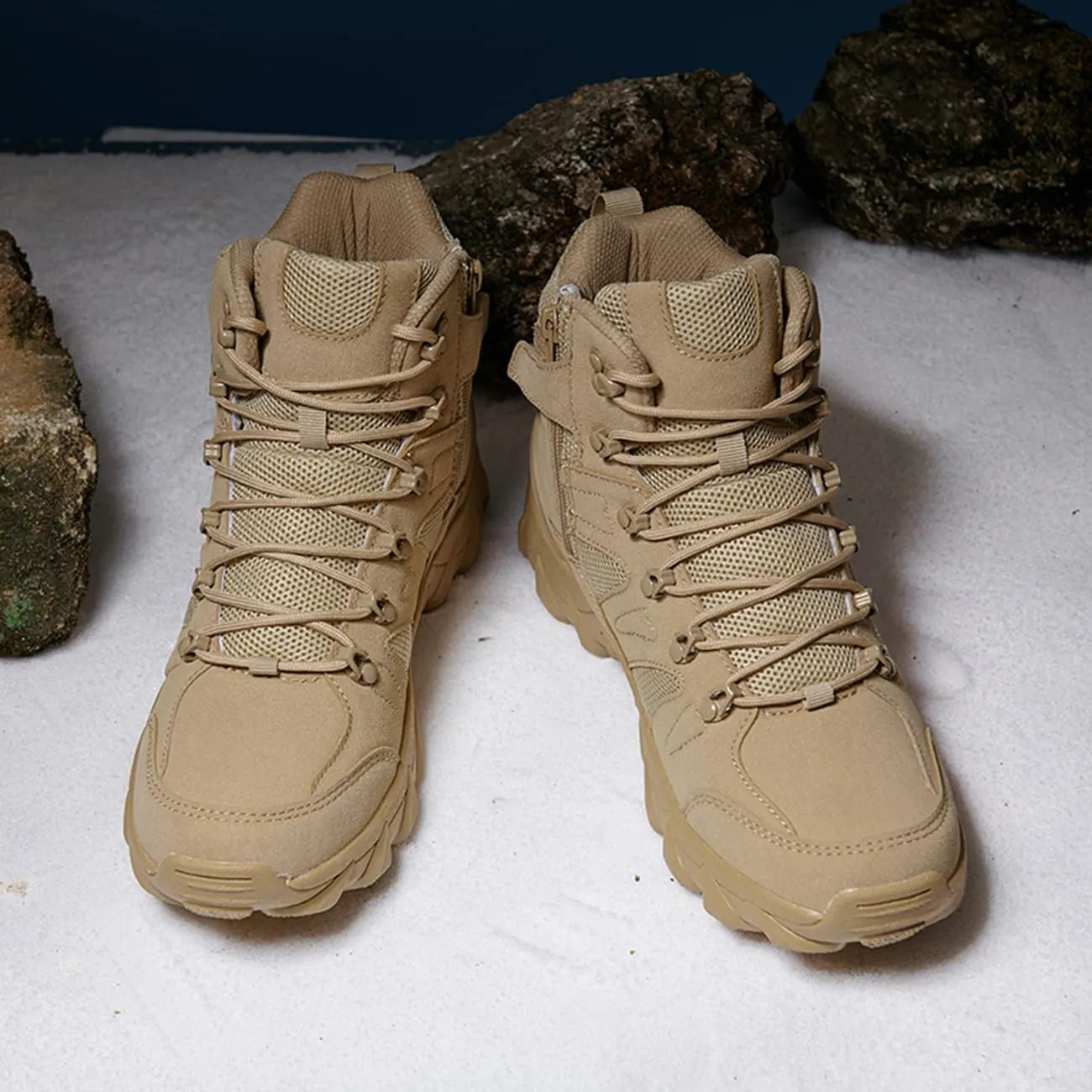 Men's Waterproof Hiking Boots Lightweight Breathable Combat Boots Outdoor Jungle Work Boots