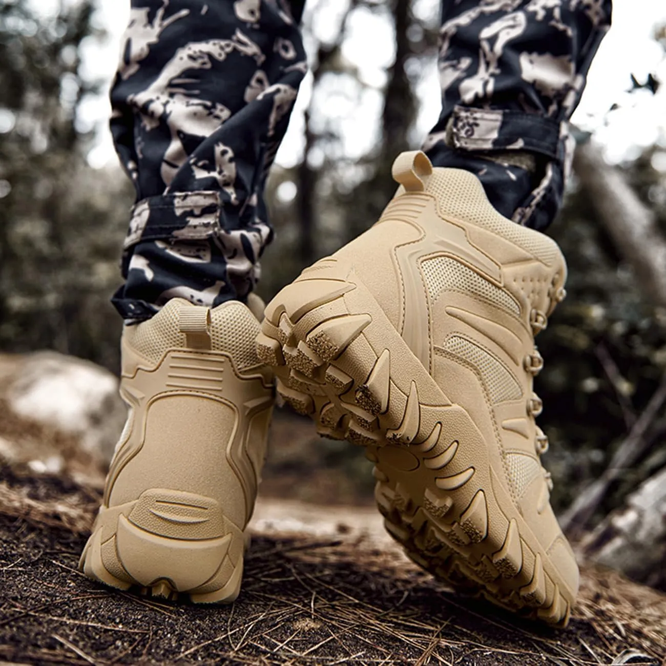 Men's Waterproof Hiking Boots Lightweight Breathable Combat Boots Outdoor Jungle Work Boots