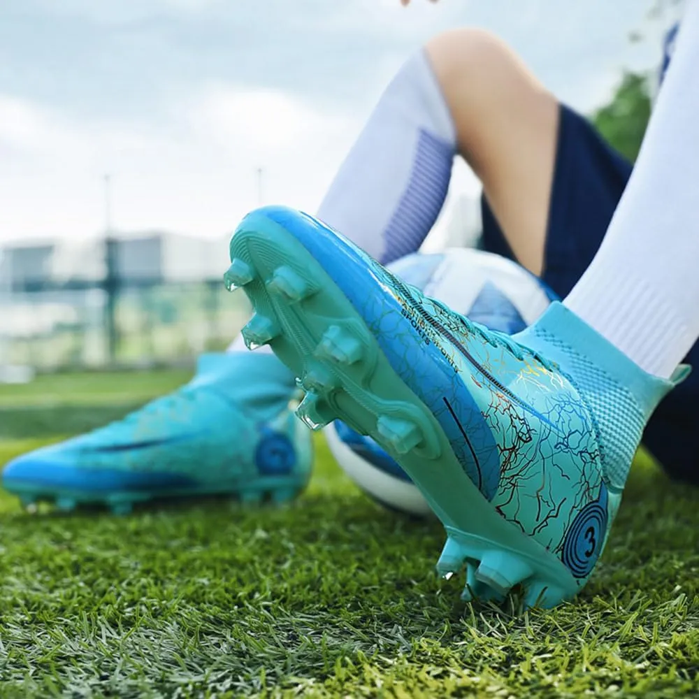 Men's Women's Soccer Cleats Turf Football Shoes High Top Boots Indoor Outdoor Comfortable Running Sneakers
