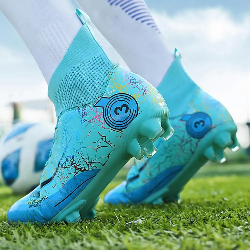 Men's Women's Soccer Cleats Turf Football Shoes High Top Boots Indoor Outdoor Comfortable Running Sneakers