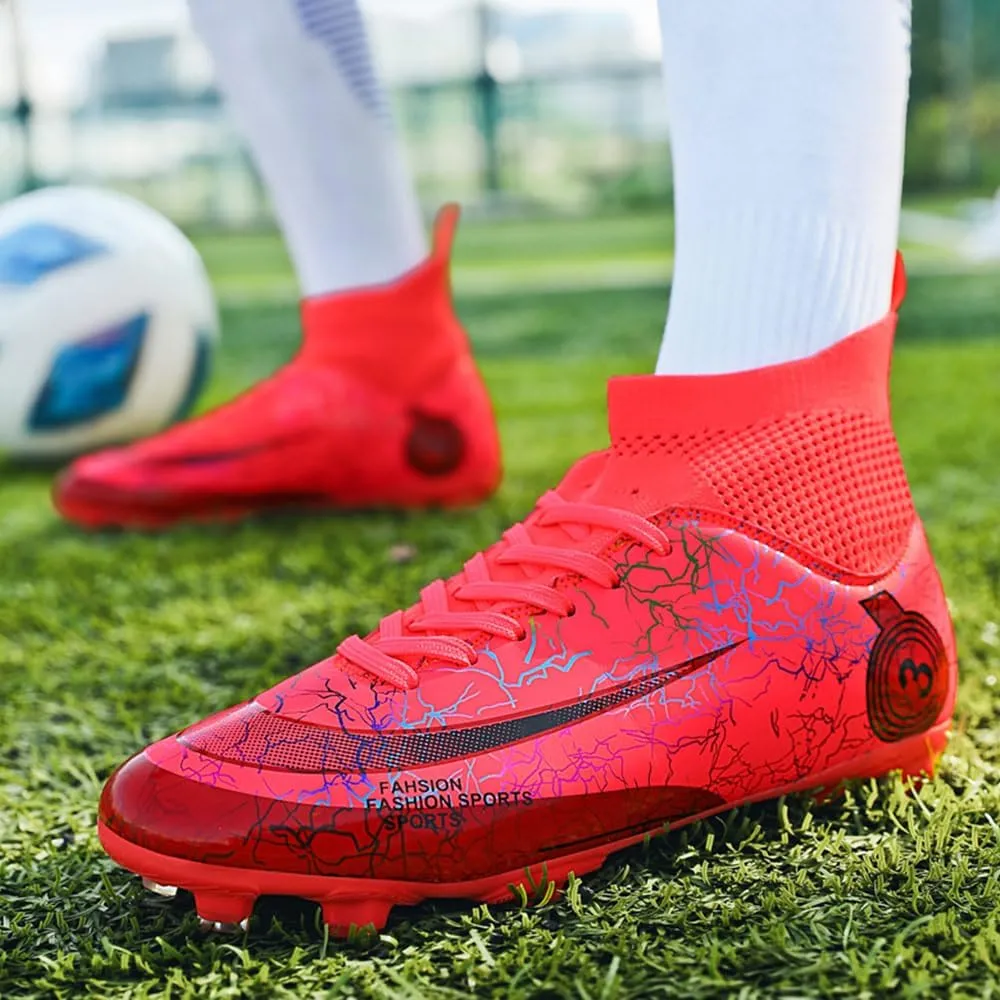 Men's Women's Soccer Cleats Turf Football Shoes High Top Boots Indoor Outdoor Comfortable Running Sneakers