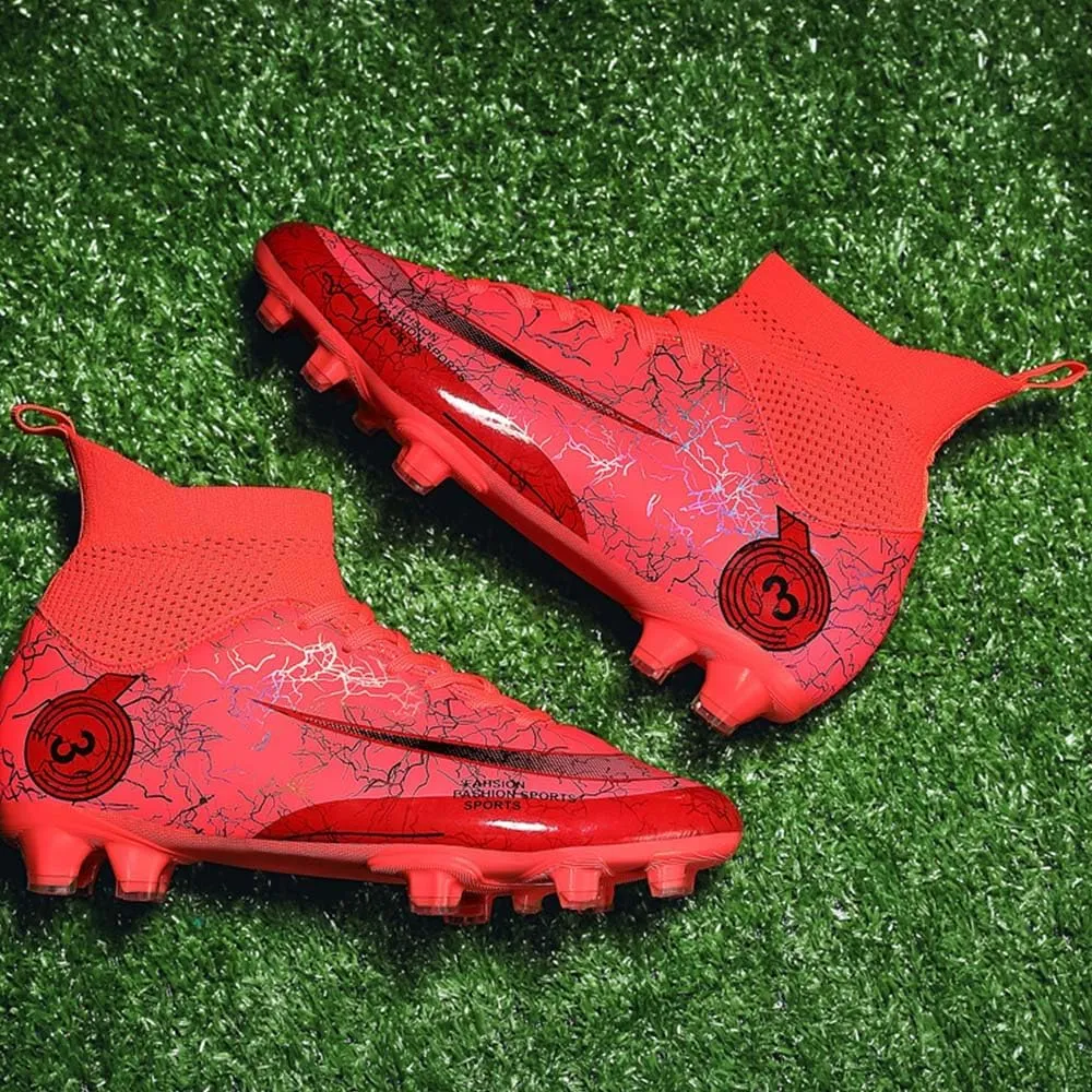 Men's Women's Soccer Cleats Turf Football Shoes High Top Boots Indoor Outdoor Comfortable Running Sneakers