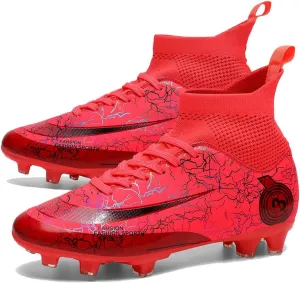 Men's Women's Soccer Cleats Turf Football Shoes High Top Boots Indoor Outdoor Comfortable Running Sneakers