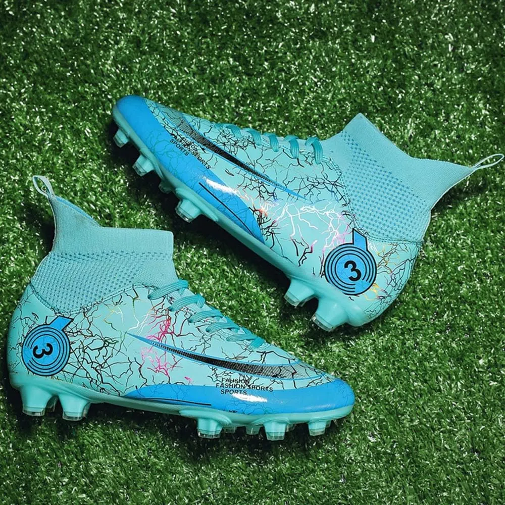 Men's Women's Soccer Cleats Turf Football Shoes High Top Boots Indoor Outdoor Comfortable Running Sneakers