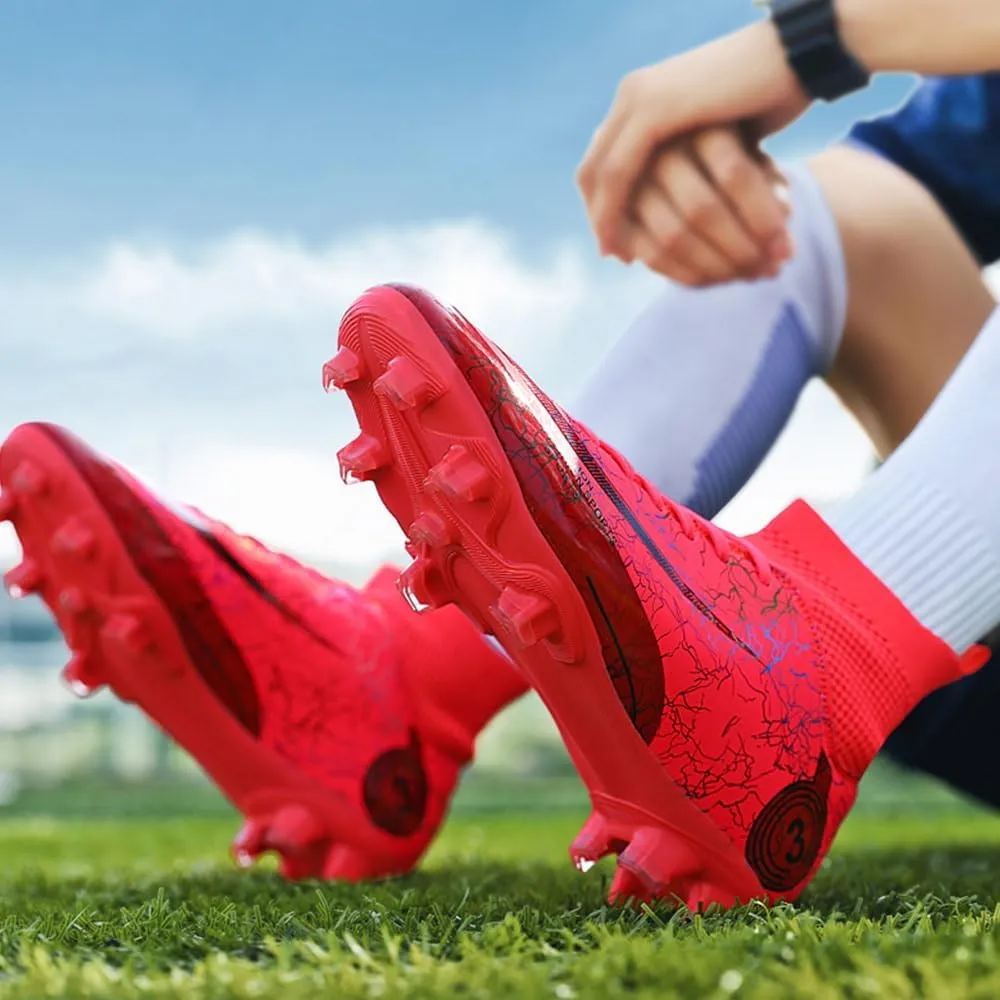 Men's Women's Soccer Cleats Turf Football Shoes High Top Boots Indoor Outdoor Comfortable Running Sneakers