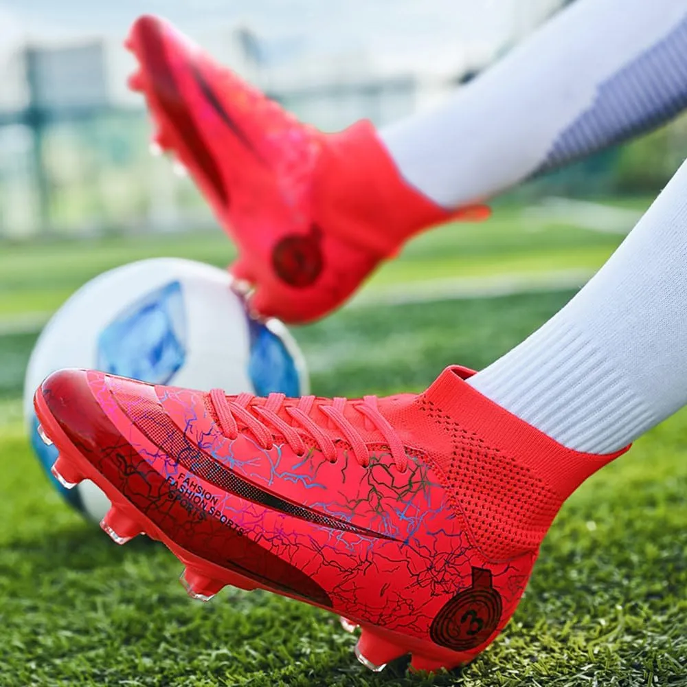 Men's Women's Soccer Cleats Turf Football Shoes High Top Boots Indoor Outdoor Comfortable Running Sneakers