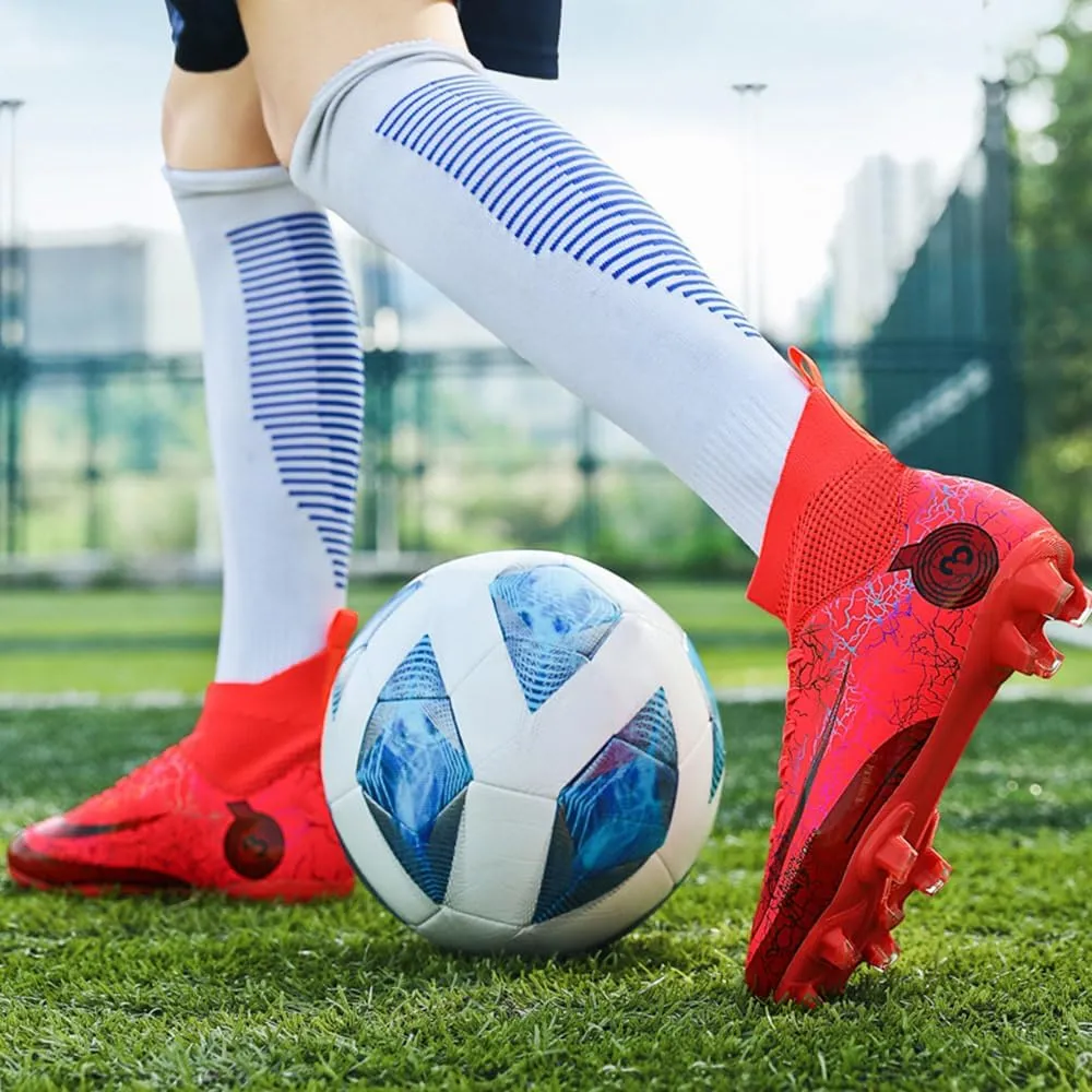 Men's Women's Soccer Cleats Turf Football Shoes High Top Boots Indoor Outdoor Comfortable Running Sneakers