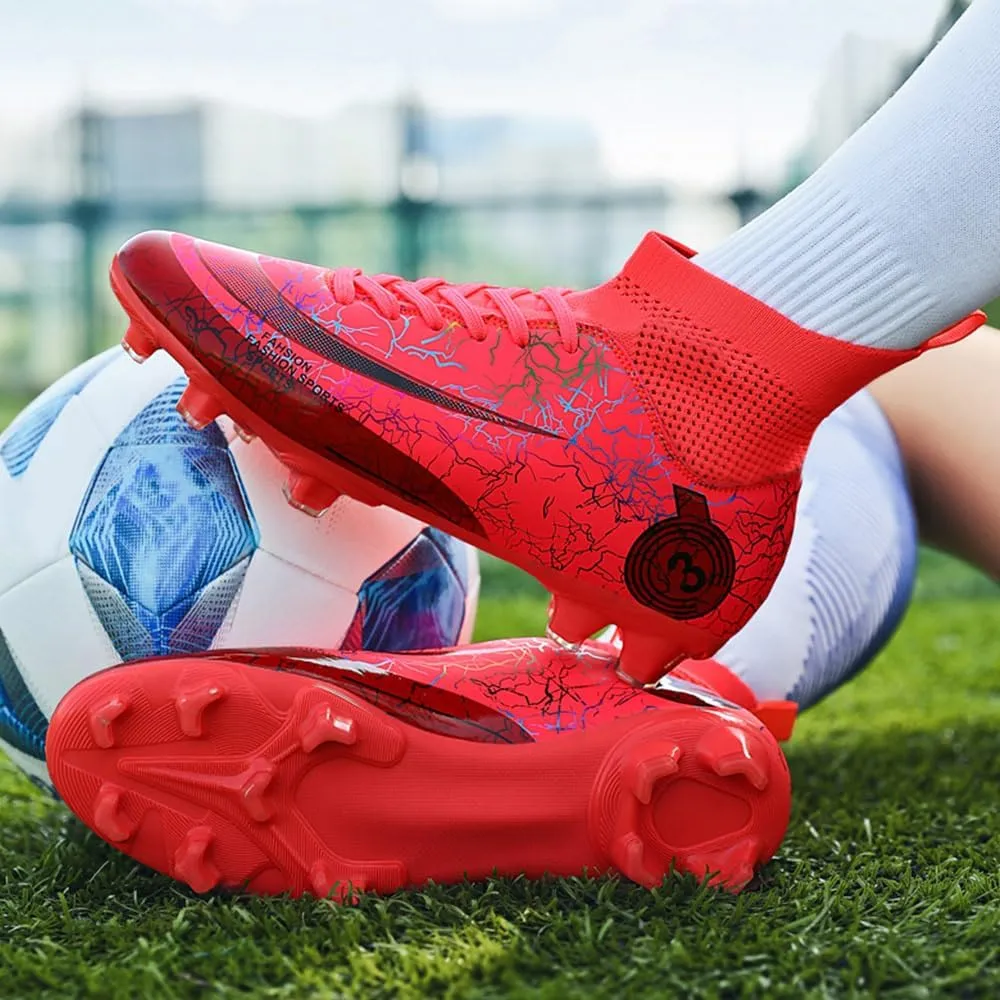 Men's Women's Soccer Cleats Turf Football Shoes High Top Boots Indoor Outdoor Comfortable Running Sneakers