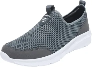Non Slip Work Sport Shoes for Men Lace Up Lightweight Breathable Fashion Sneaker Arch Support Plantar Fasciitis