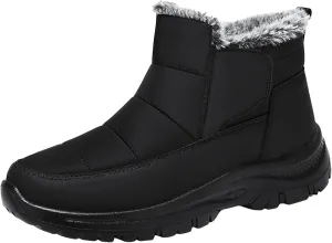 peqiut Womens Snow Boots Winter Snow Shoes Solid Color Fashion Warm Winter Ankle Boots Thickened Warm Outdoor Booties Comfort