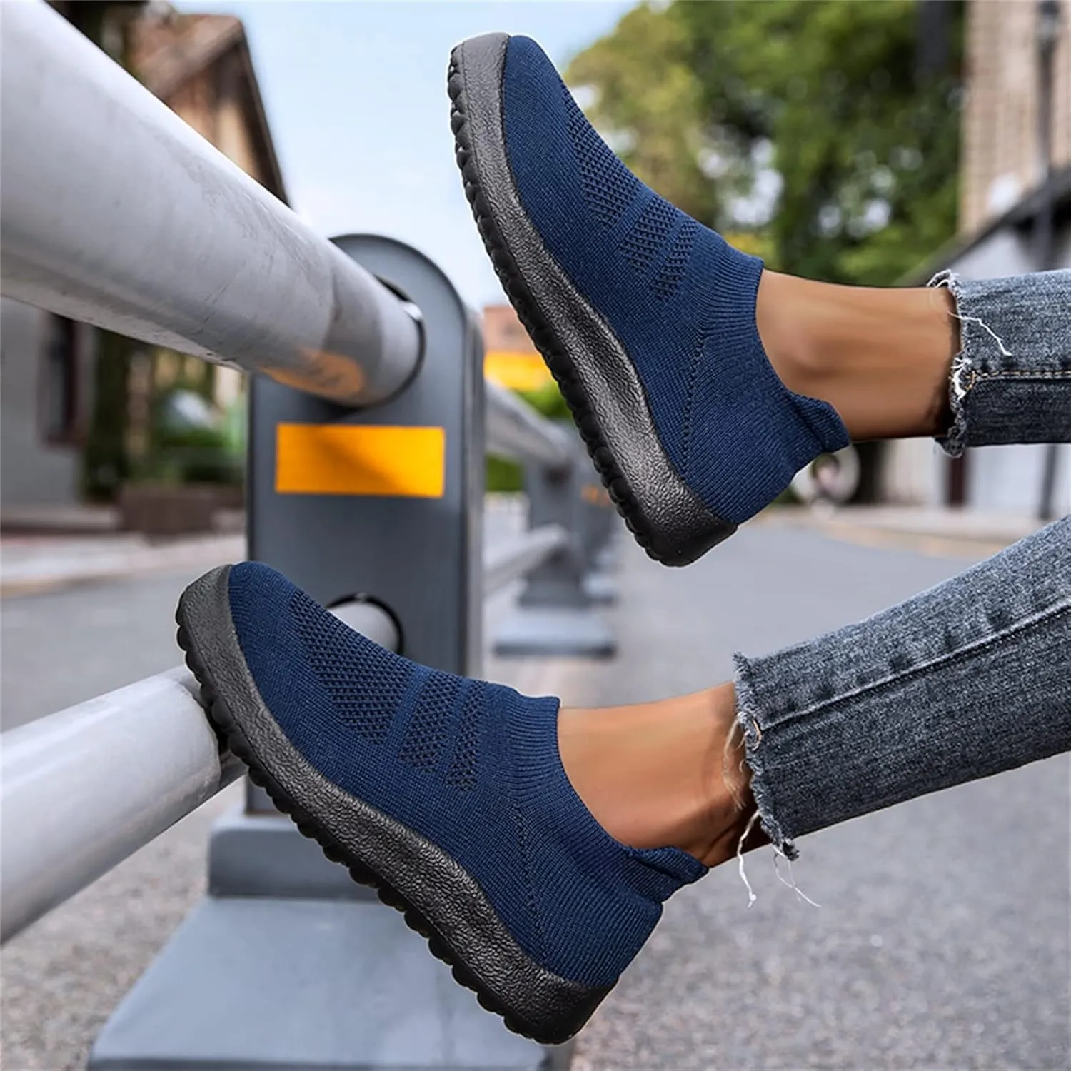 Platform Sneakers for Women Slip On Black Comfy Winter Shoes Women Brown Comfortable Walking Shoes for Women Black Non Slip Shoes for Women Plantar Fasciitis Women Slip On Tennis Shoes Size 8