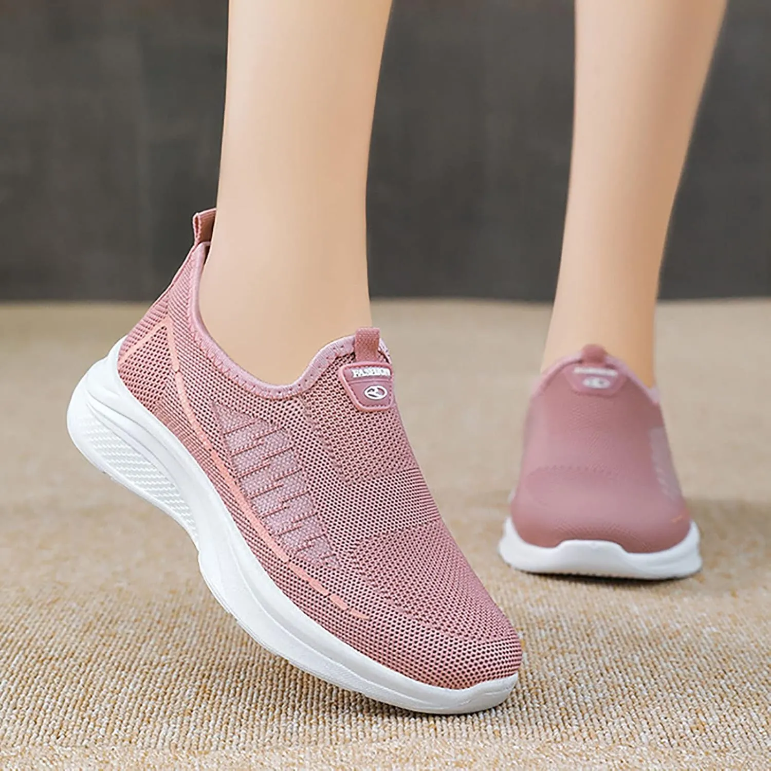 Platform Sneakers for Women Slip On Zapatos Antiderrapantes para Mujer Casual Shoes for Women Trendy Slip Ons Womens Black Size 7 Wide Sneakers Zapatos De Piel para Mujer Suaves Y Comodos De Vestir