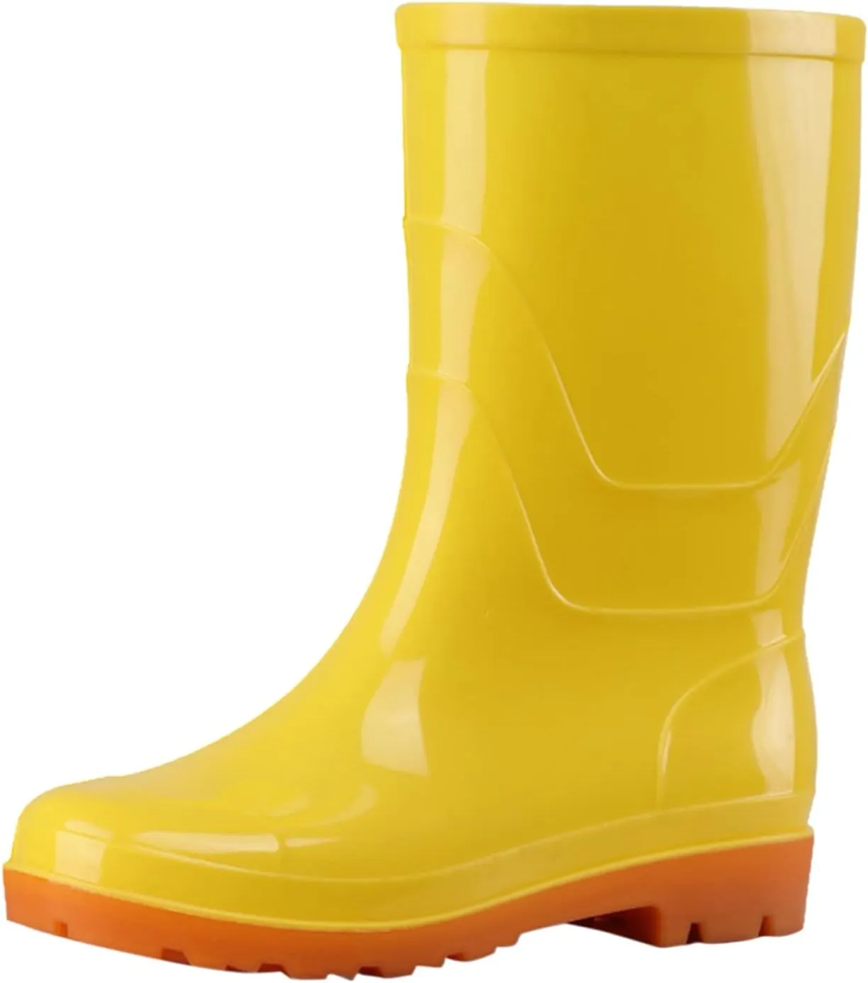 Rain Boots Women Women's Mid Calf Rain Boots Waterproof Rubber Boots Short Garden Shose Slip On Outdoor Rain Shoes