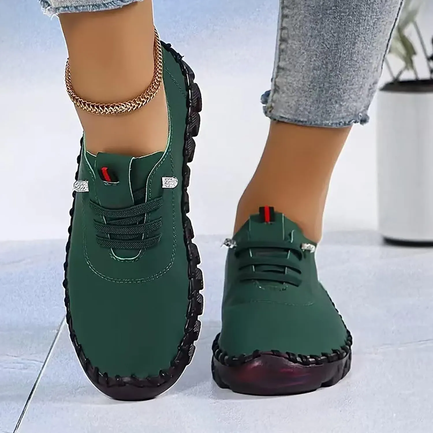 Running Shoes for Women Slip On Sneakers Men Mens Loafers Casual Slip On Comfy Soft Cover Heel Christmas Dress Shoes for Women Women's Wide Loafers