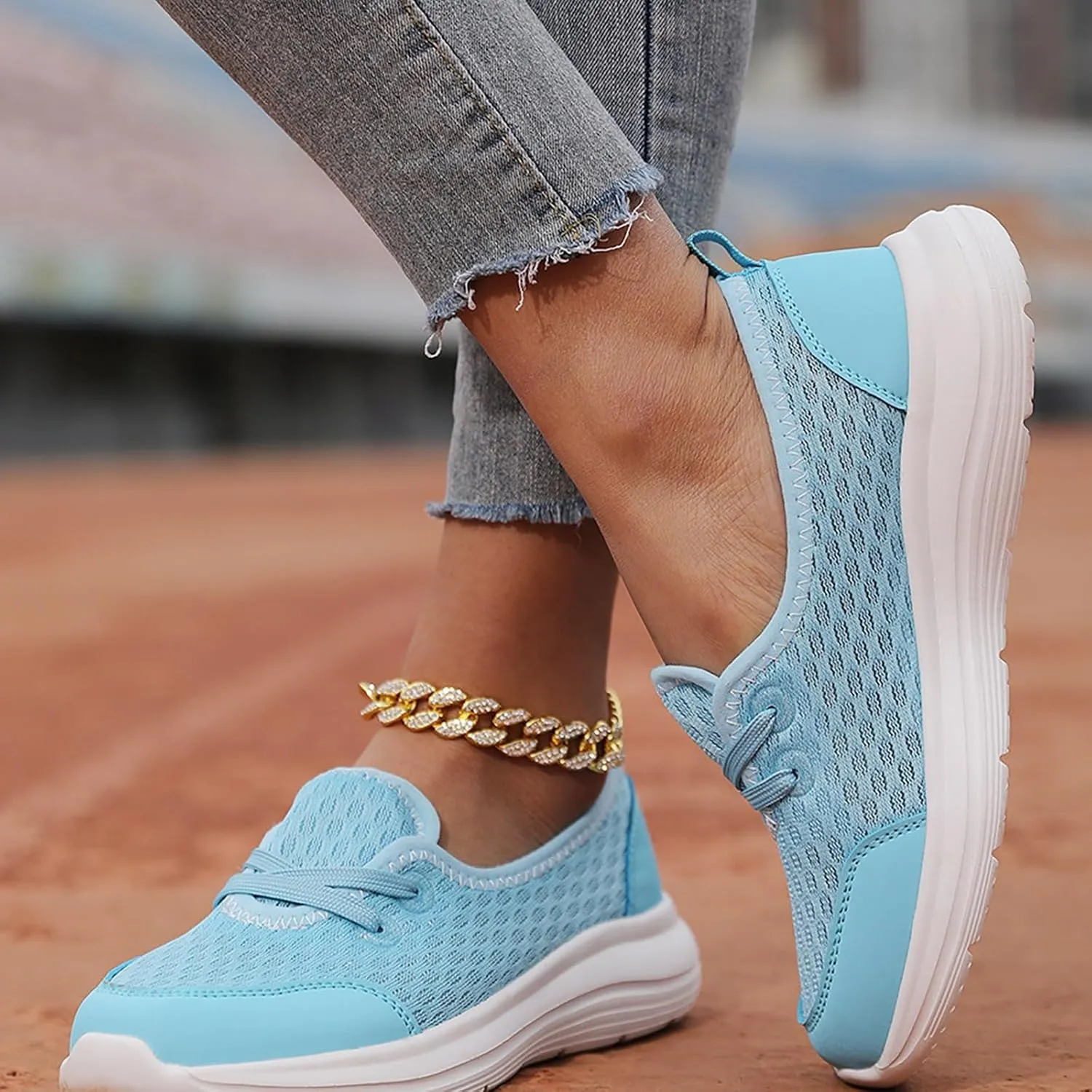 Running Shoes for Women Walking Ladies Shoes Casual Women's Fashion Sneakers Men's Athletic Sneakers Lightweight Breathable Tennis Shoe White Loafers