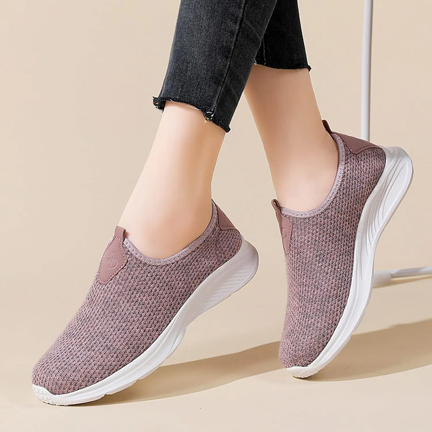 Running Shoes Womens Lightweight Sneakers for Women Womens Athletic Shoes Comfortable Dressy Slip on Mens Loafers Casual Slip On White Leather Sneakers for Women