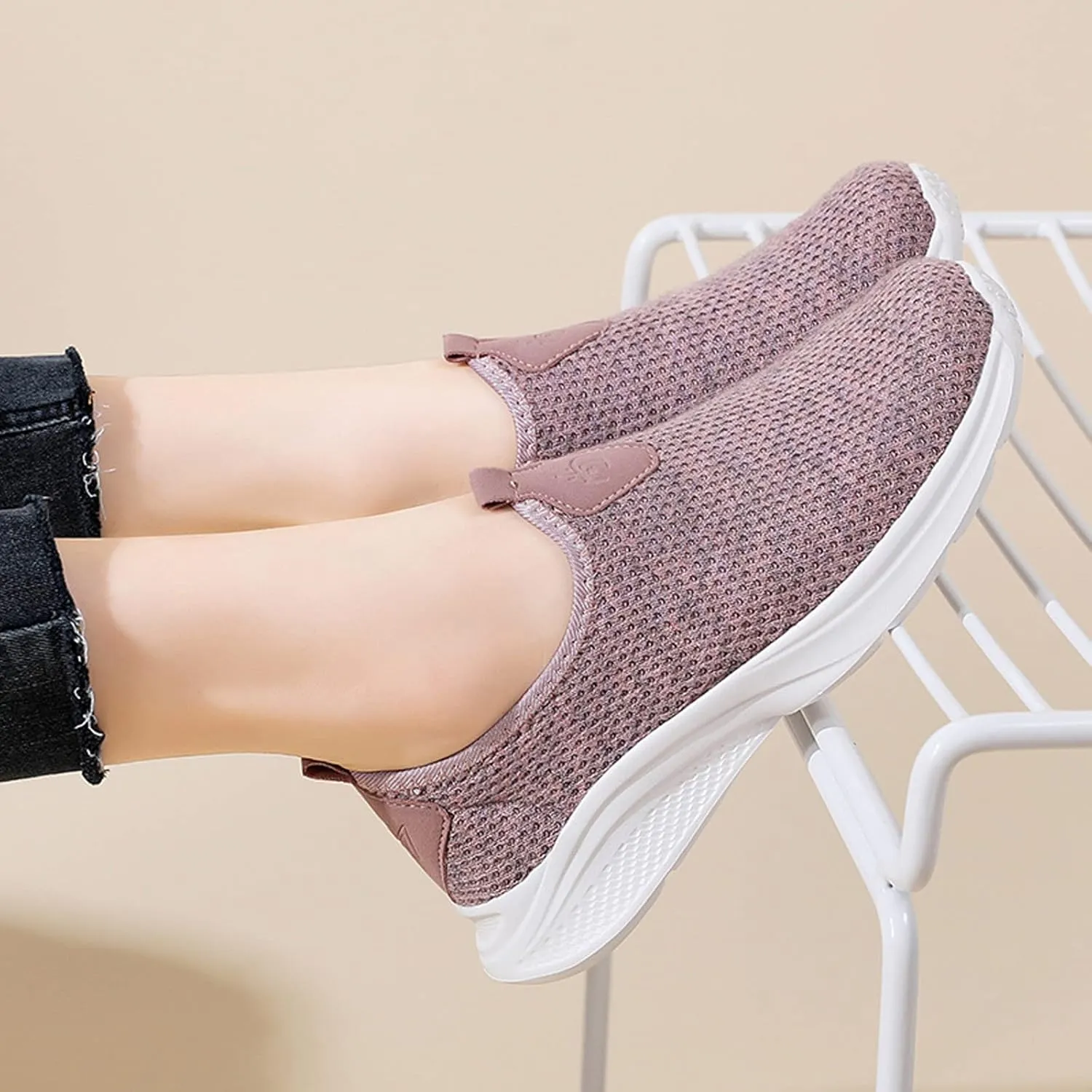 Running Shoes Womens Lightweight Sneakers for Women Womens Athletic Shoes Comfortable Dressy Slip on Mens Loafers Casual Slip On White Leather Sneakers for Women