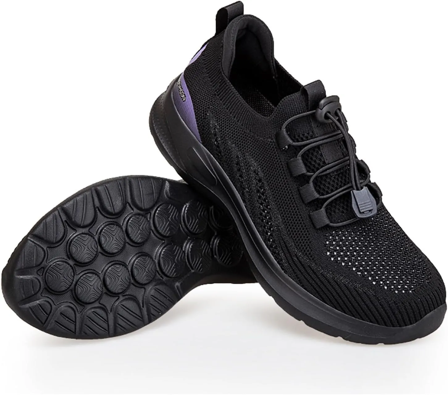 SBGMoSJ Walking Sneakers for Women 2023 Black Slip On Tennis Shoes Female Casual Flat Shoes for Women Wide Width Womens Tennis Shoes Size 10 Wide Width Walking Shoes Women Wide Width