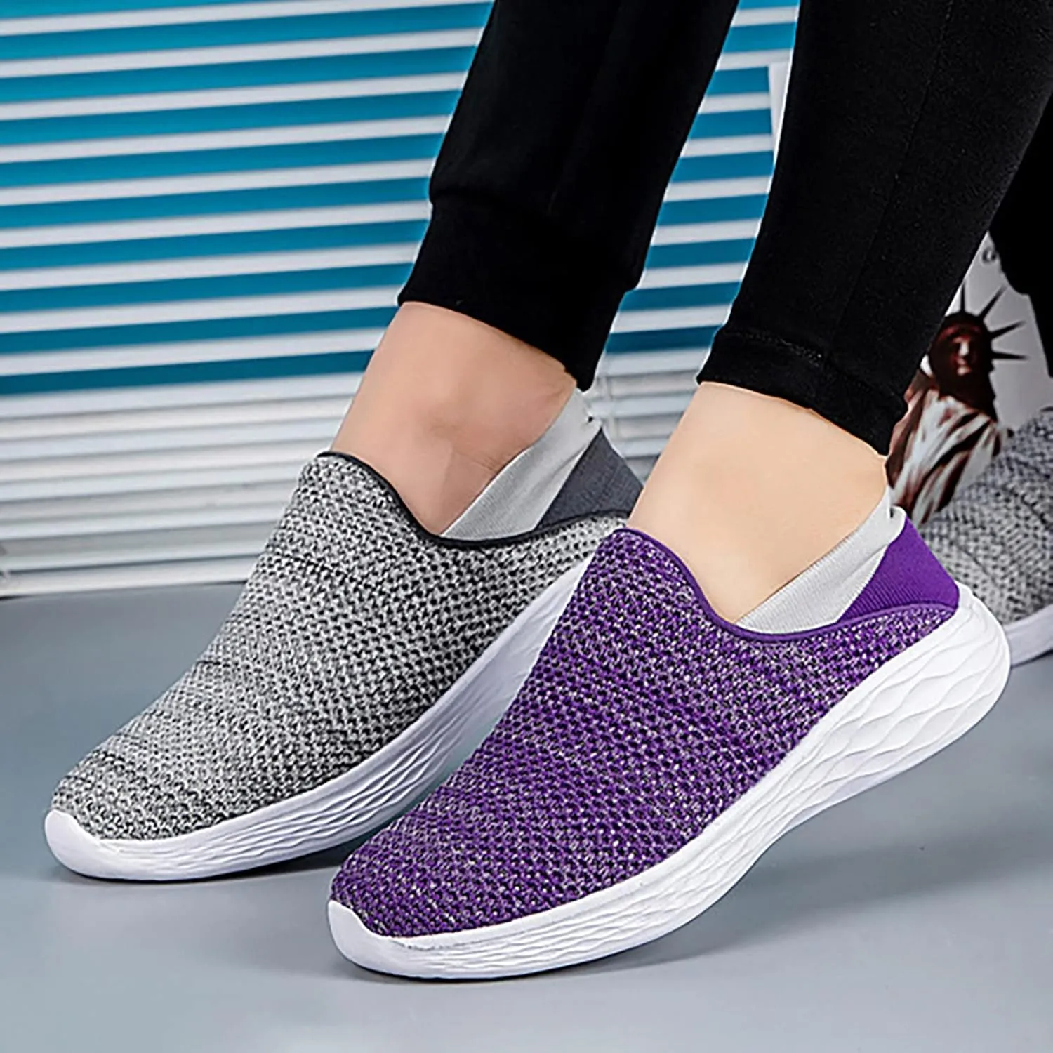 SBGMoSJ Womens Fashion Sneakers Black Wedge Women Slip On Sneakers Wide Width Nurse Shoes for Women Black Womens Sneakers 7.5 2023 Cycling Shoes Women Outdoor