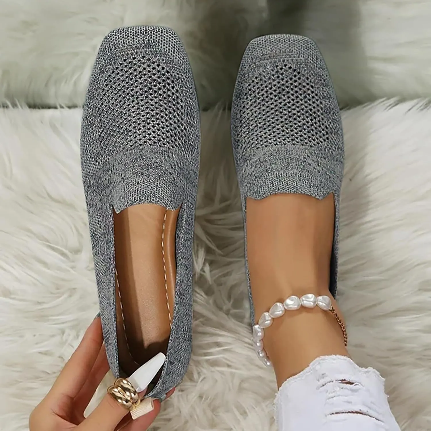Shoes for Women Women's Fashion Sneakers Black Loafers Women Platform Slip On Soft Sole Christmas Shoes for Women Athletic Comfort Cute Casual Slip On Lightweight
