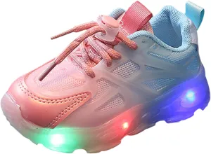 Sneakers for Girls Baby Boys Girls LED Light Sneakers Basketball Shoes Walking Mesh Luminous Sport Running Shoes