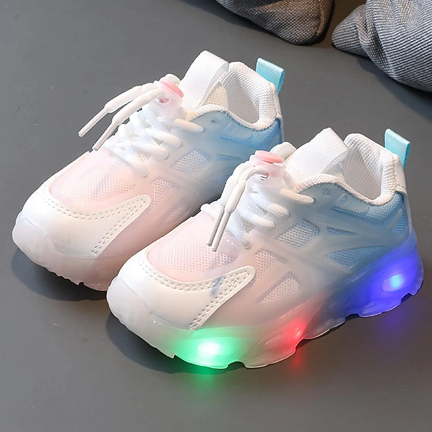Sneakers for Girls Baby Boys Girls LED Light Sneakers Basketball Shoes Walking Mesh Luminous Sport Running Shoes
