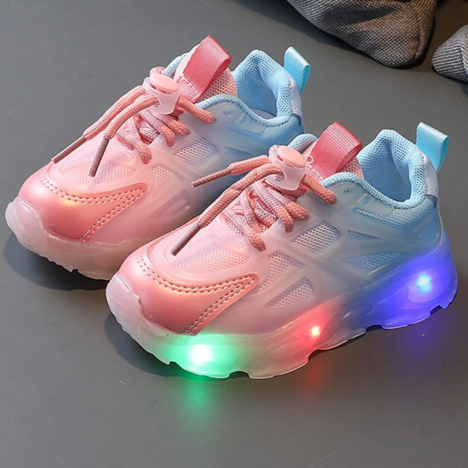 Sneakers for Girls Baby Boys Girls LED Light Sneakers Basketball Shoes Walking Mesh Luminous Sport Running Shoes