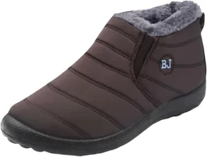 Snow Boots for Women Waterproof Winter Boots Anti-Slip Ankle Booties Slip On Warm Fur Lined Comfortable Womens Sneaker