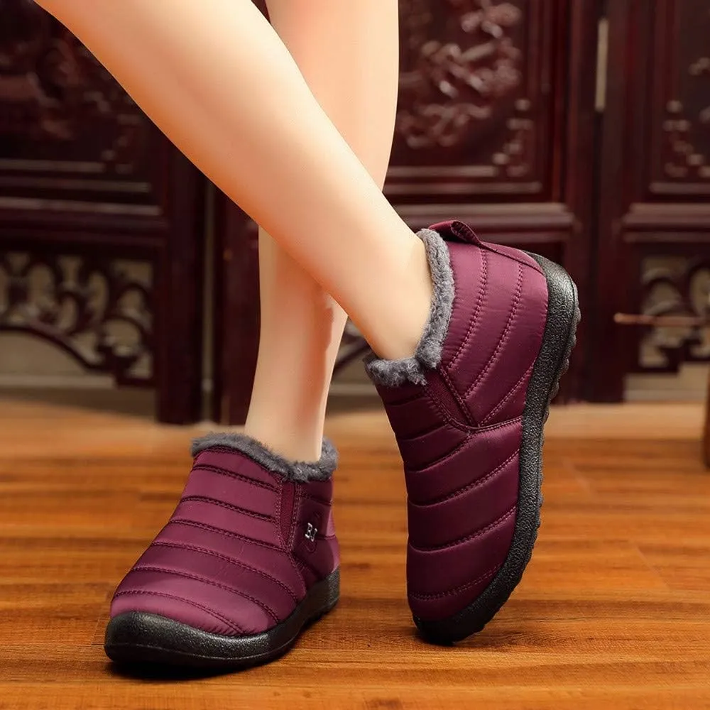 Snow Boots for Women Wide WidthEasy On Winter Boots for Ladies Womens Snow Boots Winter Shoes Warm Fur Lined Womens Short Snow Boot Steel Toe Boots for Men Snow Booties Men