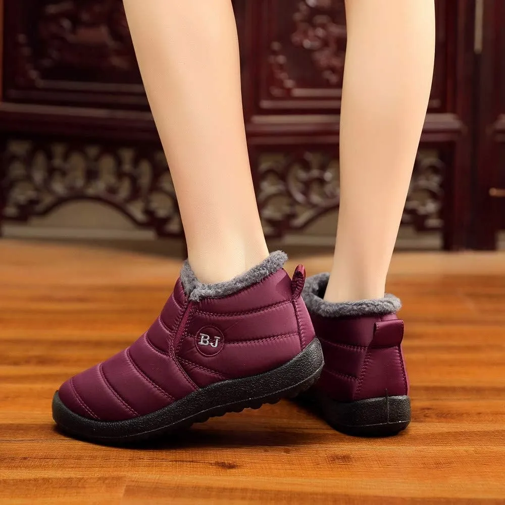 Snow Boots for Women Wide WidthEasy On Winter Boots for Ladies Womens Snow Boots Winter Shoes Warm Fur Lined Womens Short Snow Boot Steel Toe Boots for Men Snow Booties Men