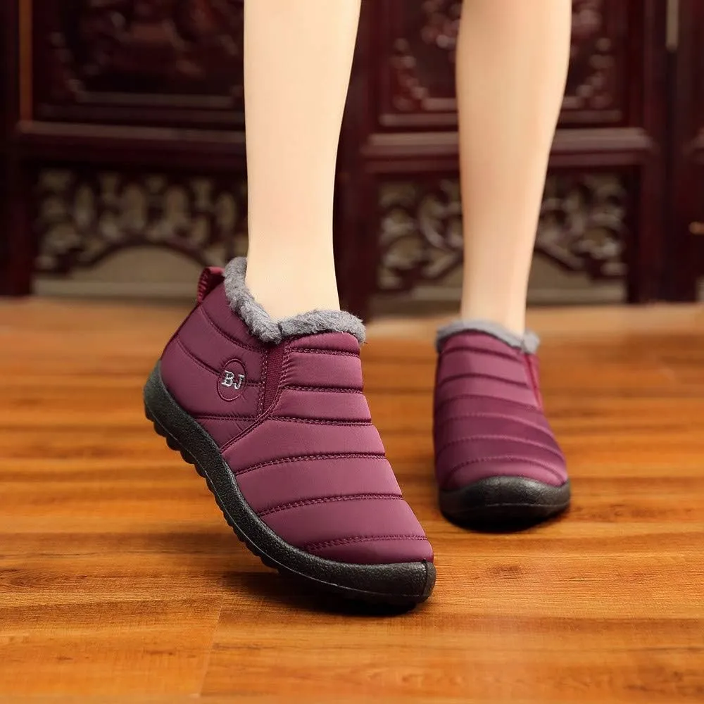 Snow Boots for Women Wide WidthEasy On Winter Boots for Ladies Womens Snow Boots Winter Shoes Warm Fur Lined Womens Short Snow Boot Steel Toe Boots for Men Snow Booties Men