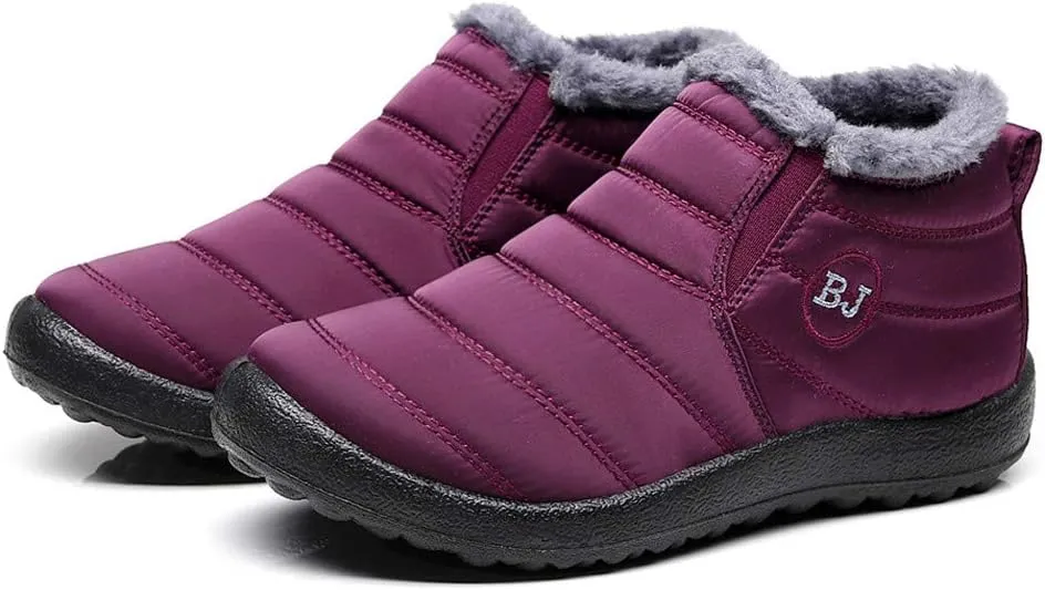 Snow Boots for Women Wide WidthEasy On Winter Boots for Ladies Womens Snow Boots Winter Shoes Warm Fur Lined Womens Short Snow Boot Steel Toe Boots for Men Snow Booties Men