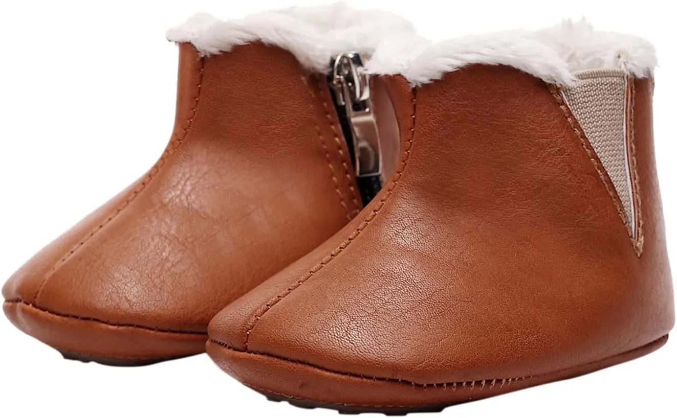 Snow Boots Kids Baby Plush Boots Girls First Snow Infant Walkers Warm Soft Cotton Shoes Baby Shoes Baby Slip on Boots