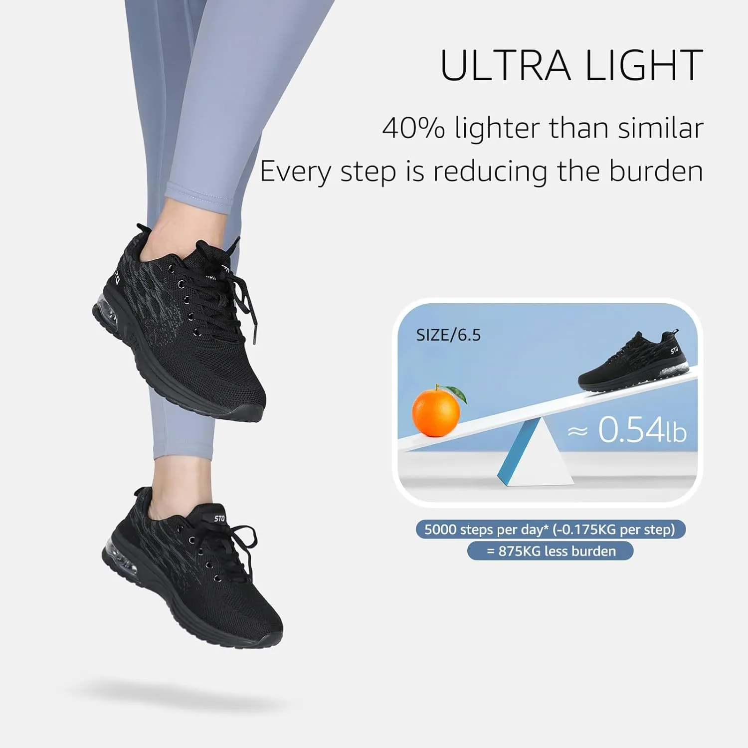 STQ Womens Air Running Shoes Non Slip Athletic Tennis Walking Workout Sneakers