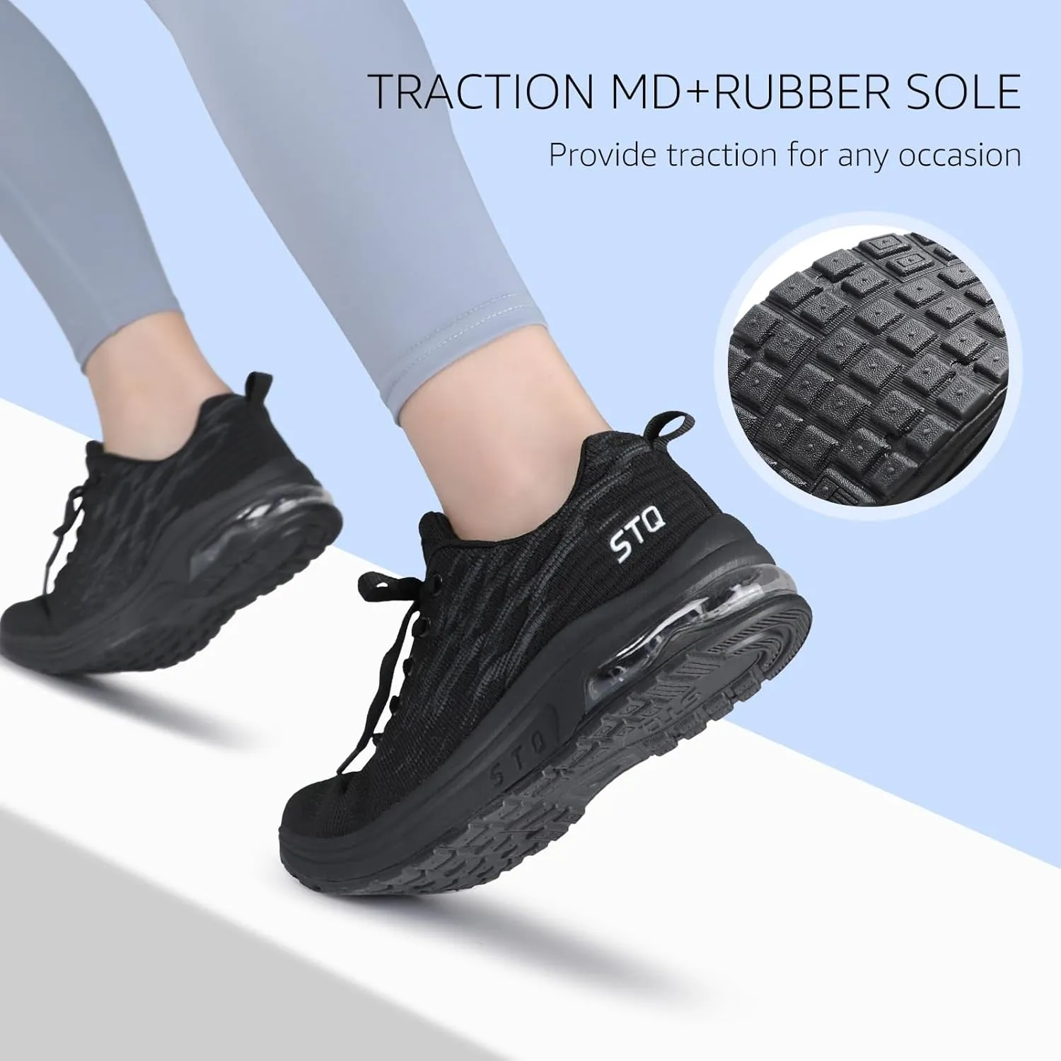STQ Womens Air Running Shoes Non Slip Athletic Tennis Walking Workout Sneakers