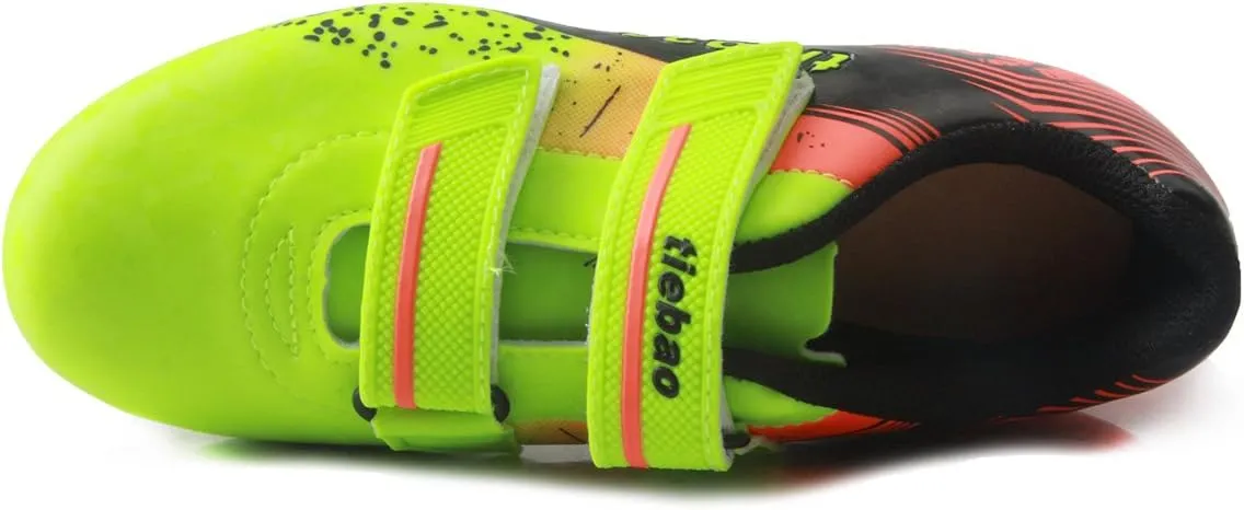 T&B Kids' Soccer Cleats Firm Ground Hook-and-Loop Football Boots Outdoor Sports(Little Kid/Big Kid) No.76660A