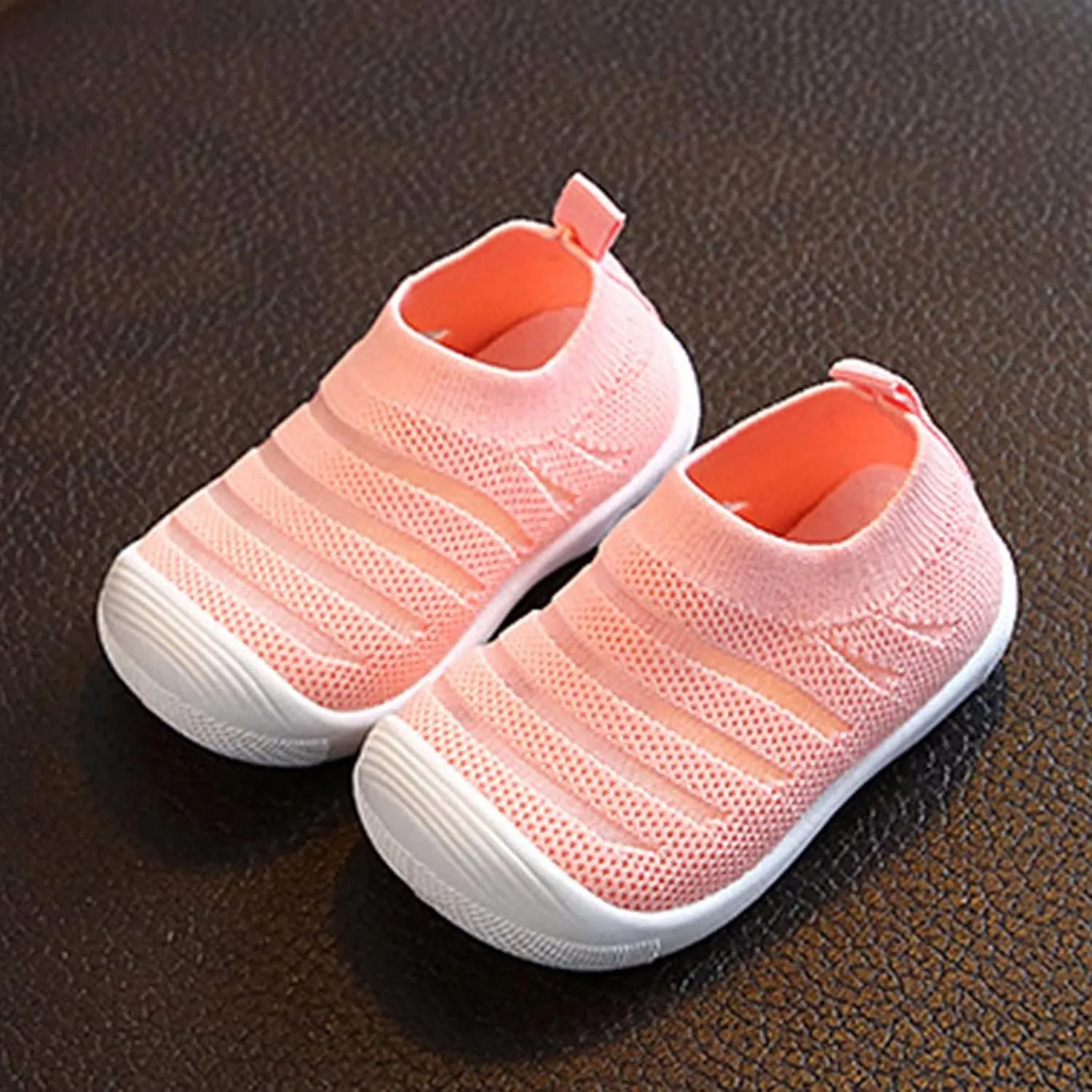Toddler Basketball Shoes Summer and Autumn Cute Girls Flying Woven Mesh Breathable Flat Solid Little Girl Toddler Shoes
