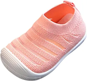 Toddler Basketball Shoes Summer and Autumn Cute Girls Flying Woven Mesh Breathable Flat Solid Little Girl Toddler Shoes