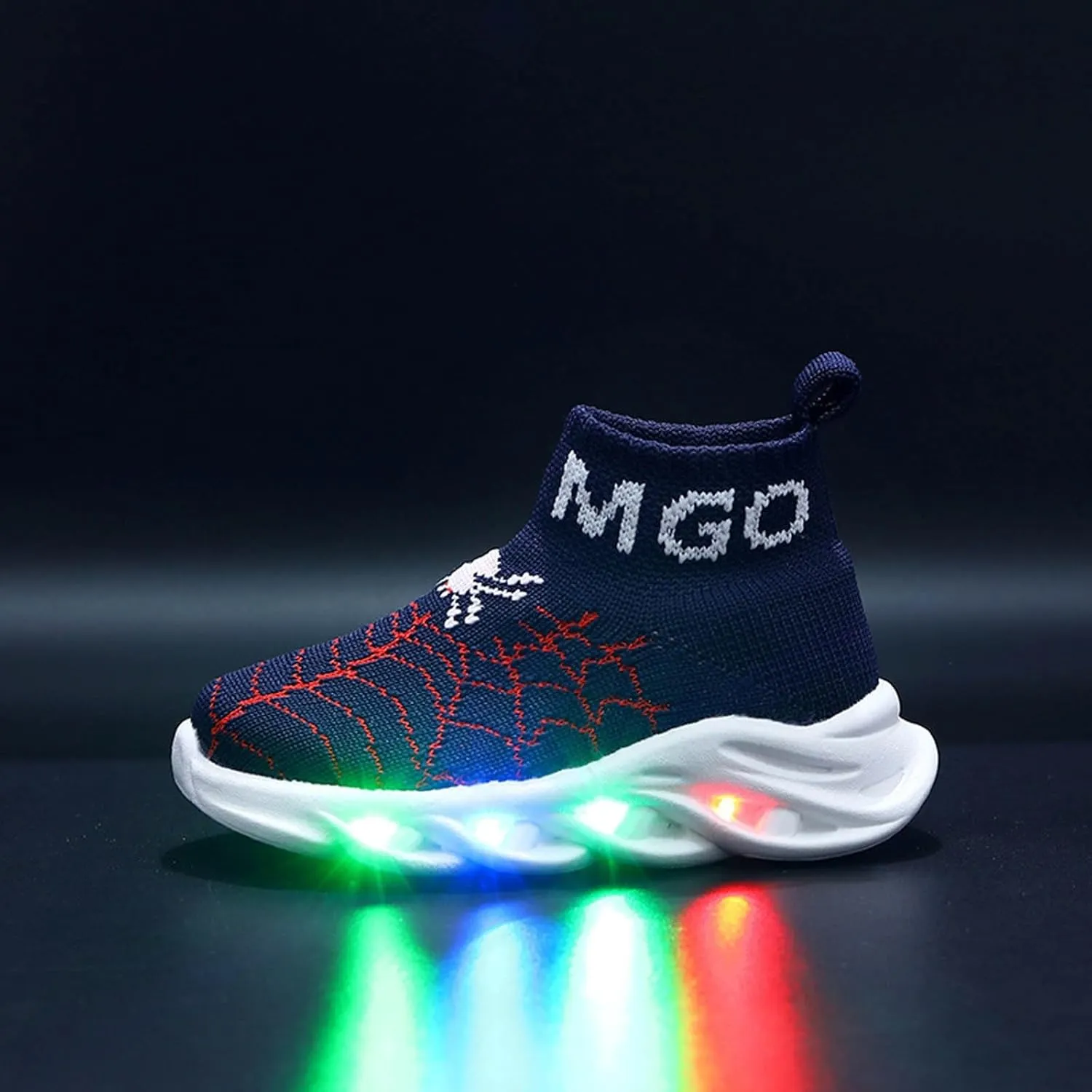 Toddler Boys Girls Light Up Shoes LED Lightweight Mesh Breathable Walking Sneakers Kids Fashion Boys Shoes Slip on