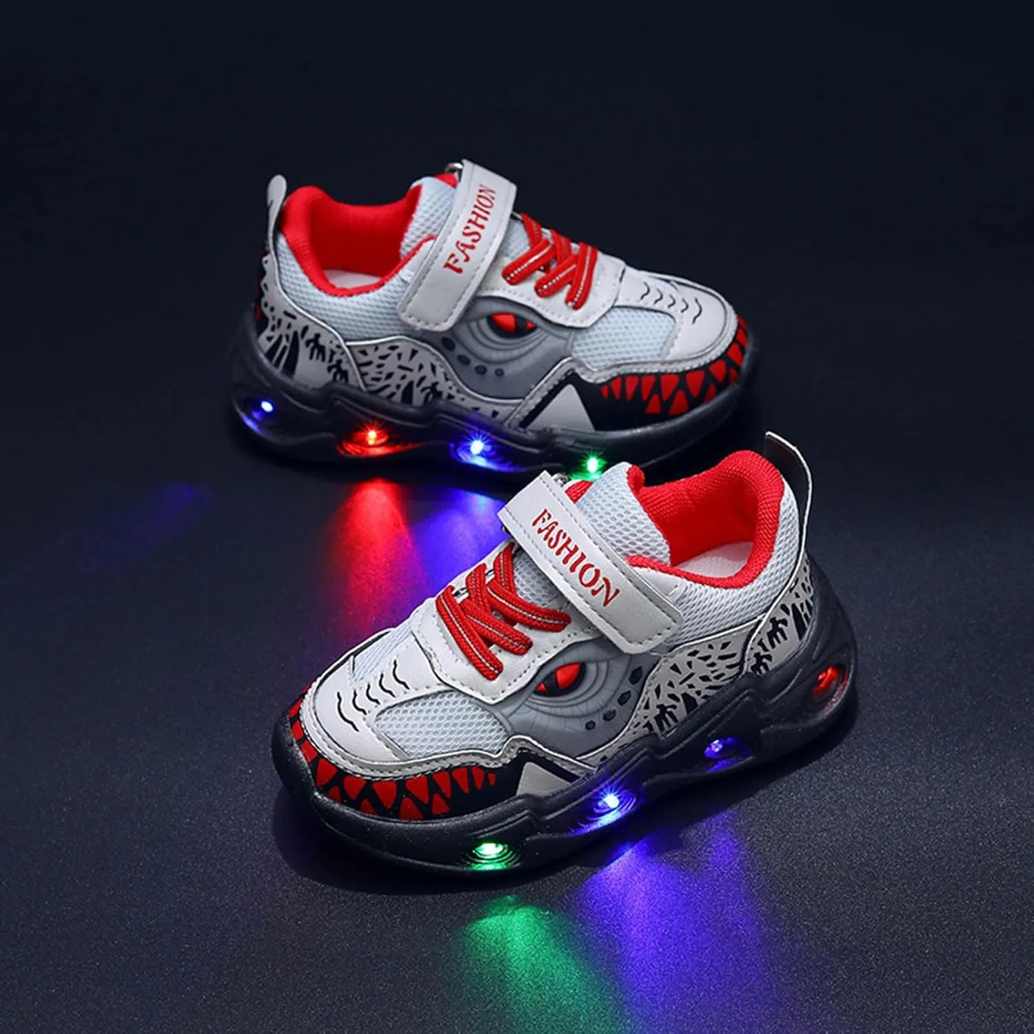 Toddler Boys Girls Light Up Shoes LED Lightweight Mesh Breathable Walking Sneakers Kids Fashion Little Kid Sneakers