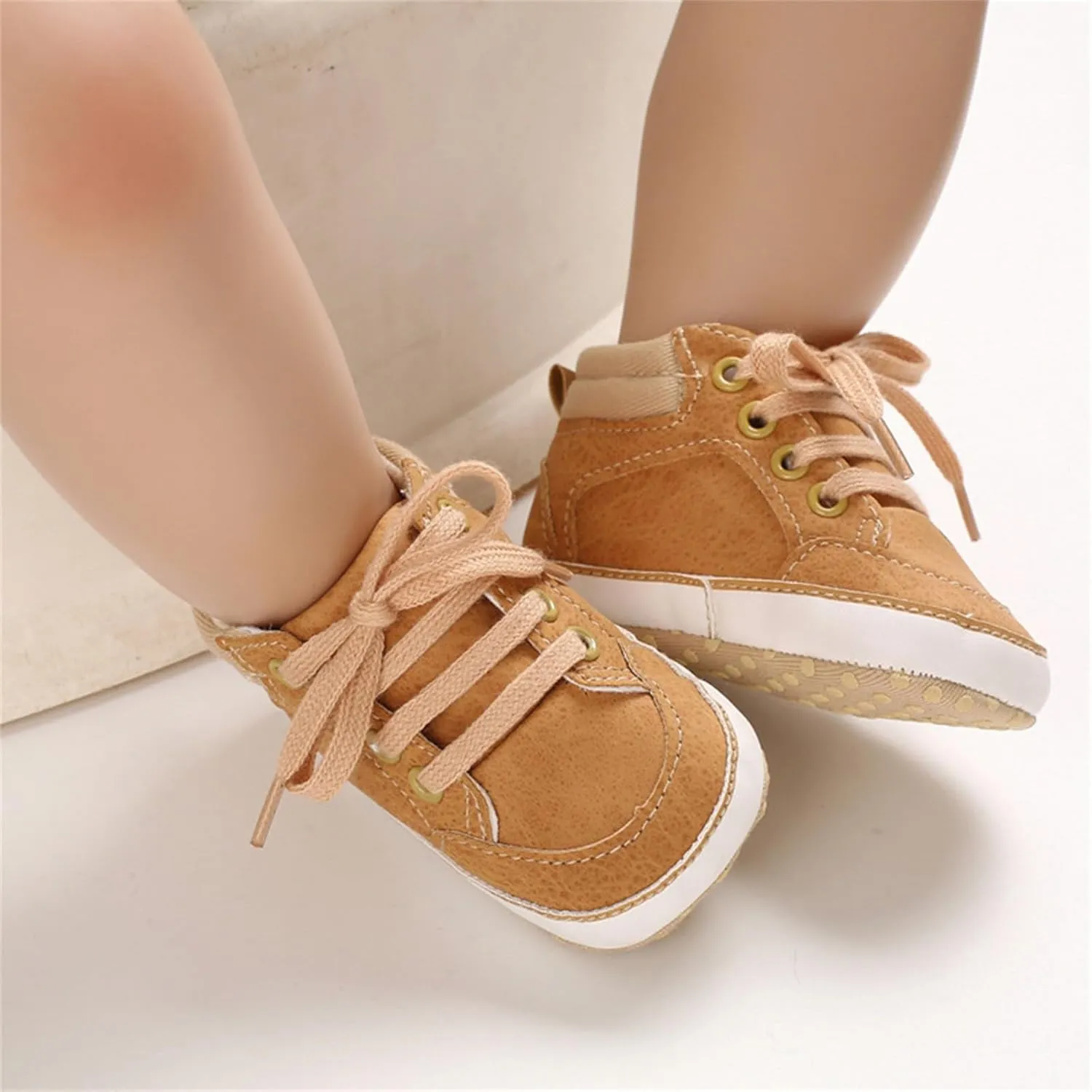 Toddler Girls Boys High Top Canvas Shoes Soft Rubber Sole Warm Sport Shoes Outdoor Casual Solid Boots with Strap