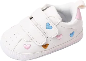 Toddler Shoes Infant Shoes Boys and Girls Sports Shoes Flat Bottom Light Double Strap Hook Loop Comfortable Born Shoes