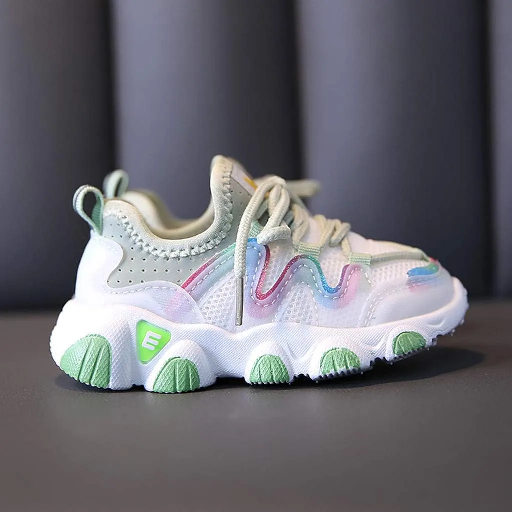 Toddler Sneakers, Toddler Infant Kids Baby Girls Mesh Breathable Lace Up Soft Shoes Sneakers
