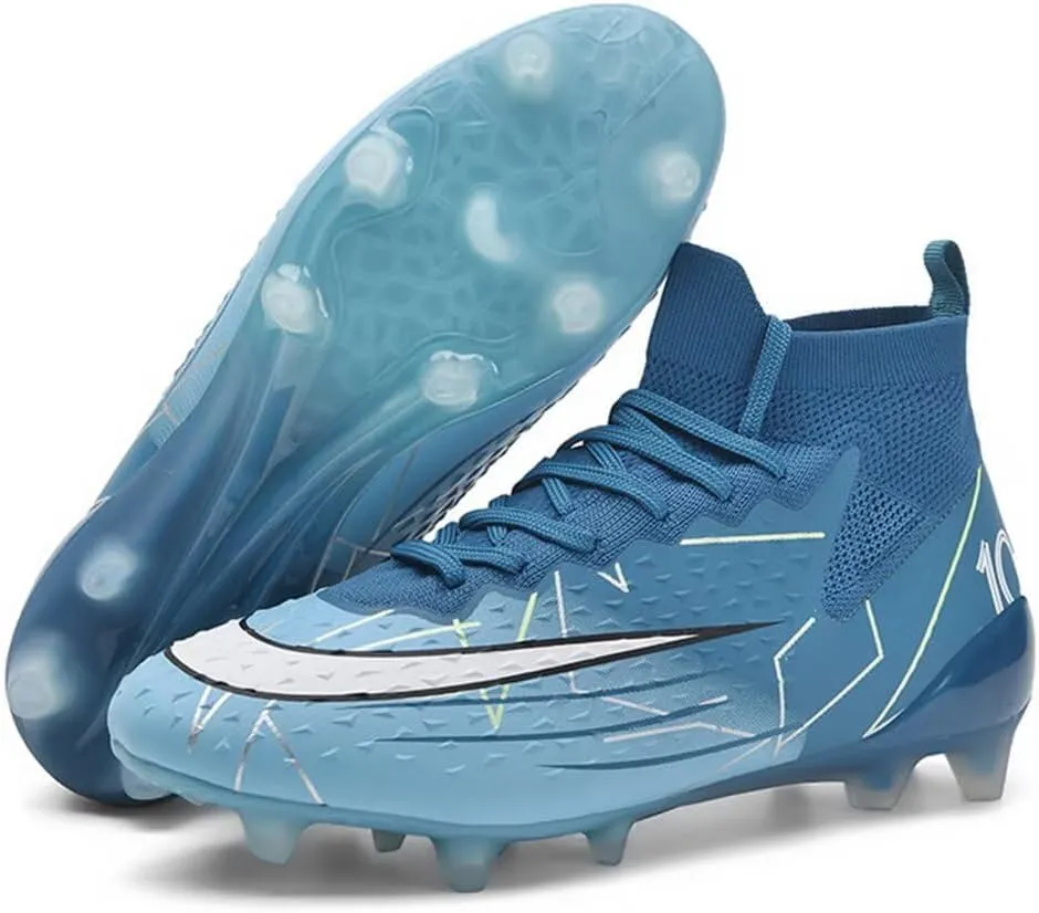 Turf Soccer Shoes Men Women Indoor Soccer Cleats Youth Football Boots Adult High Top Training Zapatos de Fútbol TF FG