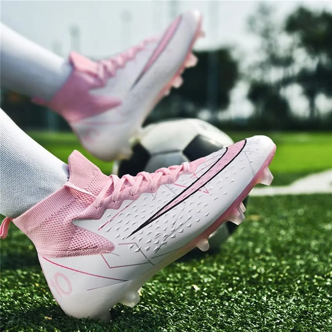Turf Soccer Shoes Men Women Indoor Soccer Cleats Youth Football Boots Adult High Top Training Zapatos de Fútbol TF FG