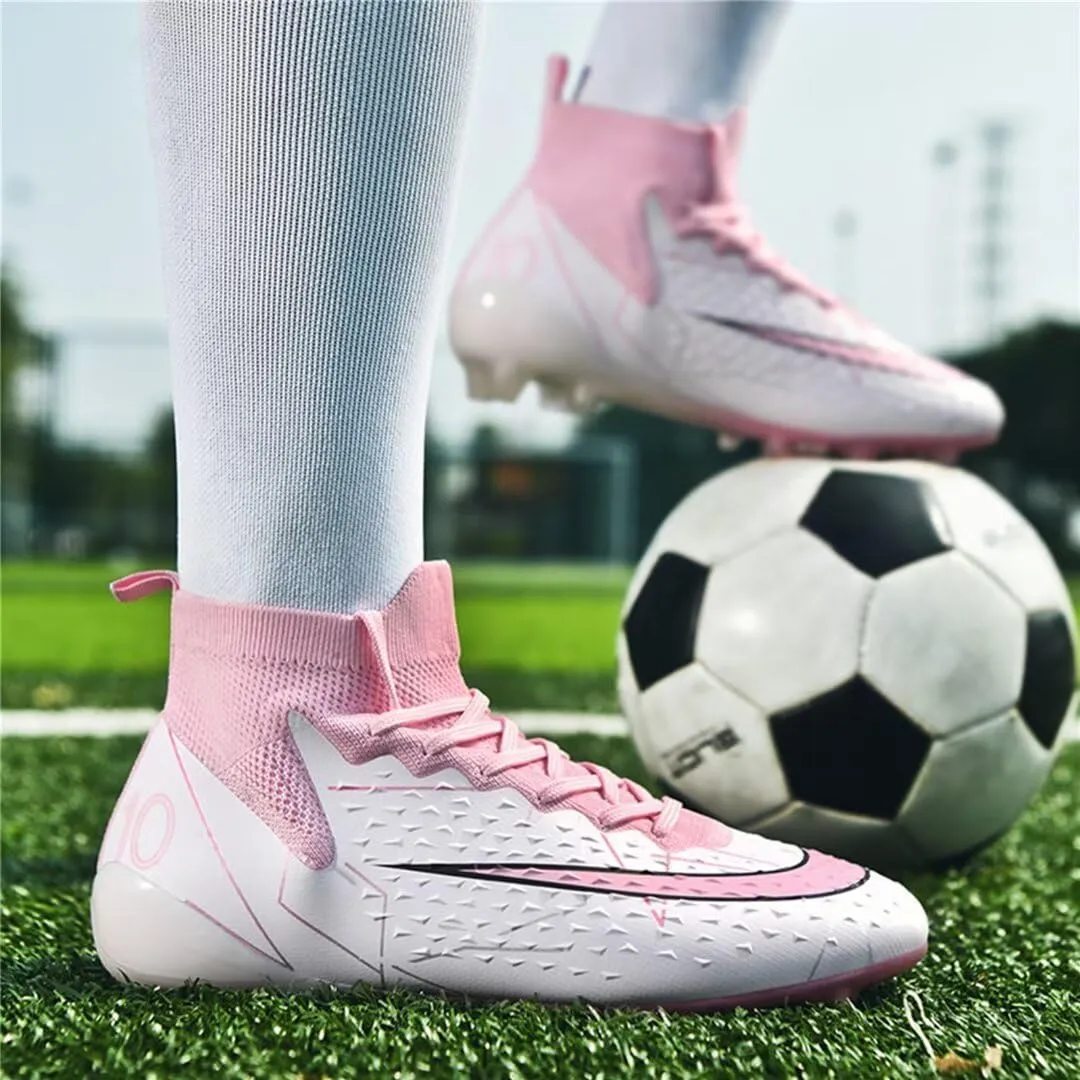 Turf Soccer Shoes Men Women Indoor Soccer Cleats Youth Football Boots Adult High Top Training Zapatos de Fútbol TF FG