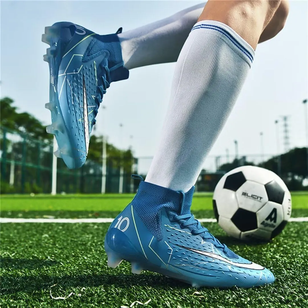 Turf Soccer Shoes Men Women Indoor Soccer Cleats Youth Football Boots Adult High Top Training Zapatos de Fútbol TF FG