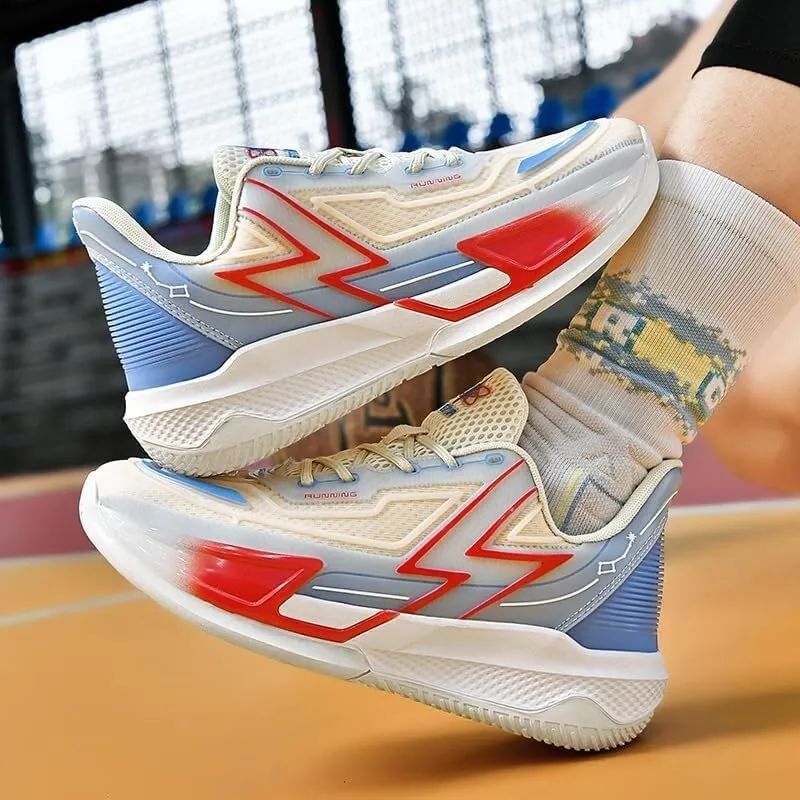 Unisex Basketball Shoes are Breathable Comfortable Non Slip Colorful Sports Training Shoes