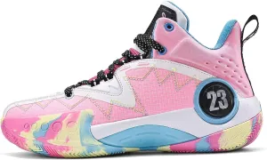 Unisex Basketball Shoes High Cut Breathable Anti Slip Wear-Resistant Fashionable Trendy Sports Training Boots